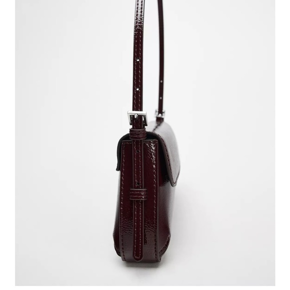 Zara Deep Burgundy Shoulder Bag - Picture 3 of 14